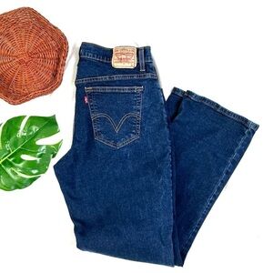 Levi’s Classic Relaxed 550 Bootcut Dark Wash Cotton Denim Jeans Size 14